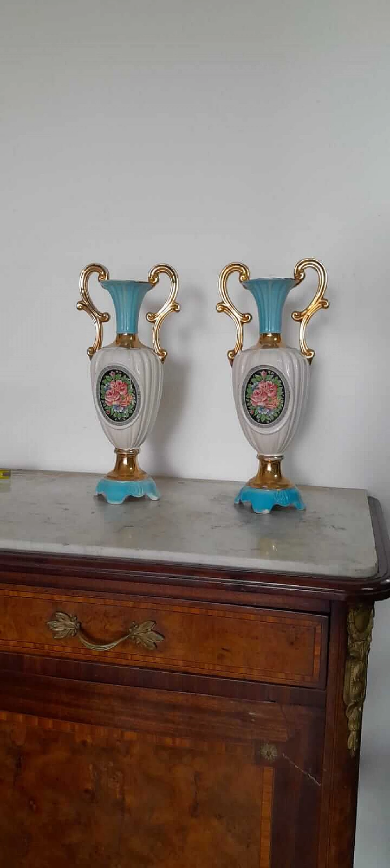 Pair of porcelain vases, 1950s 4