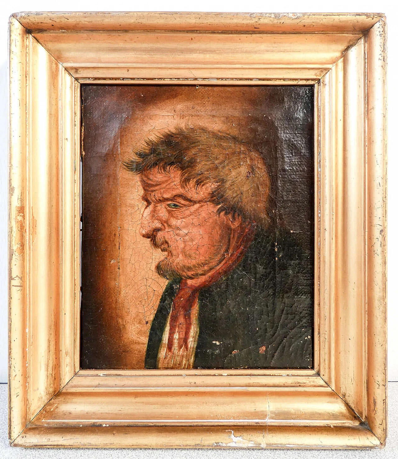 Coppia di ritratti grotteschi, olio su tela, '800 2