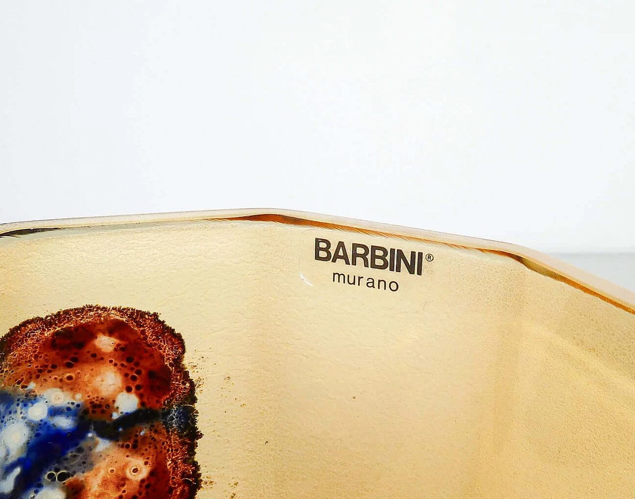 Vaso Scavo in vetro sonoro soffiato di Alfredo Barbini, anni '70 6