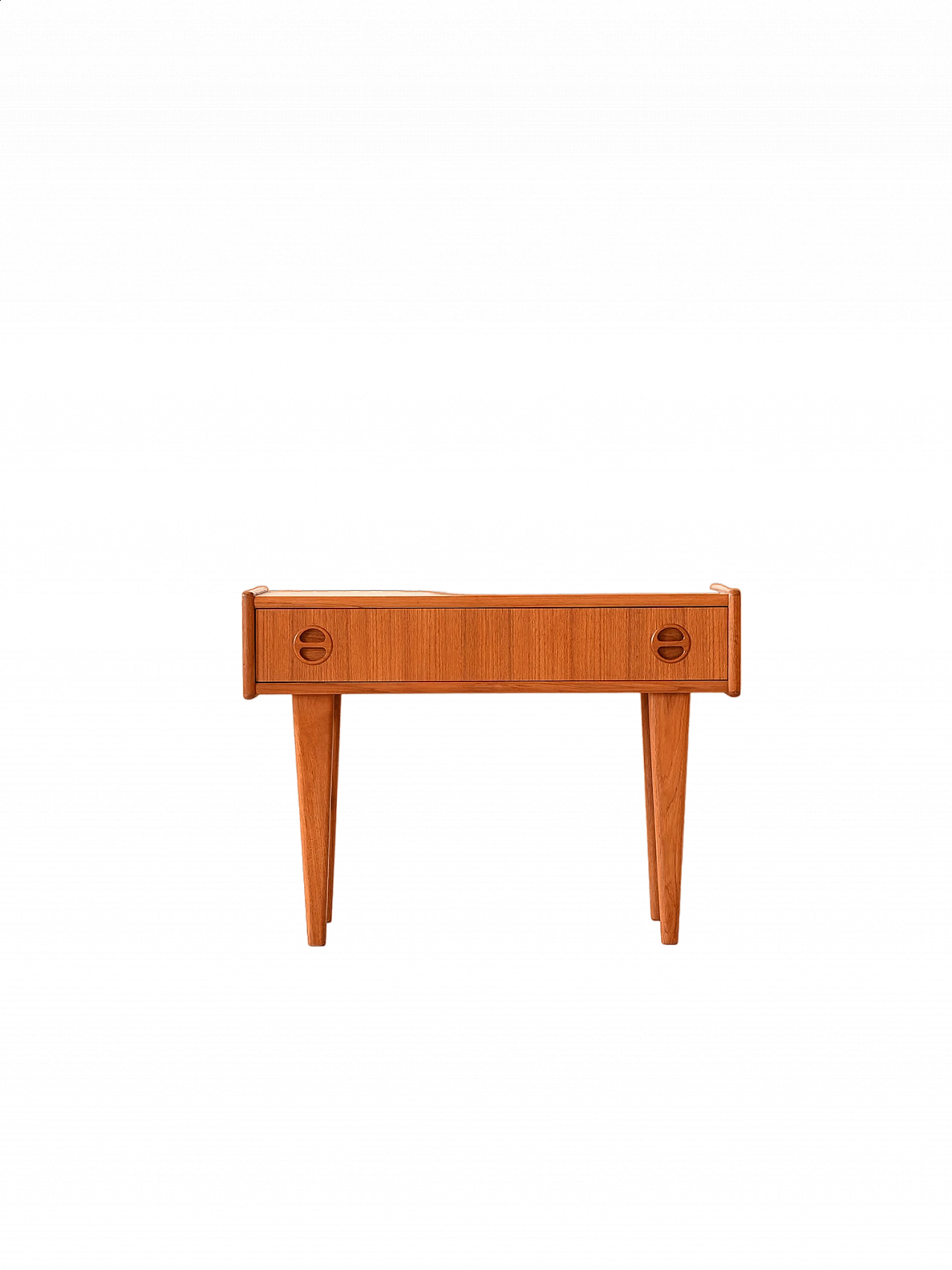 Tavolino scandinavo in teak con cassetto, anni '60 11