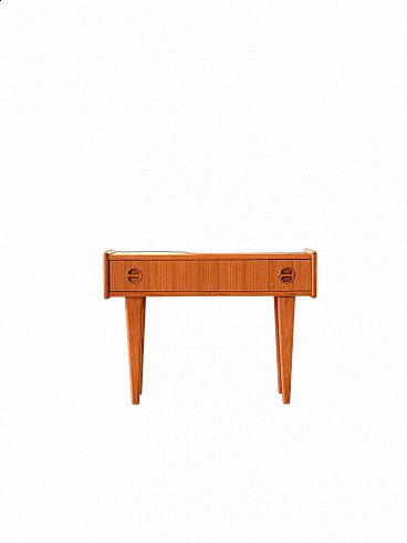 Tavolino scandinavo in teak con cassetto, anni '60