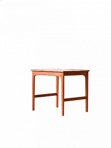 Scandinavian teak coffee table with inlaid details, 1960s