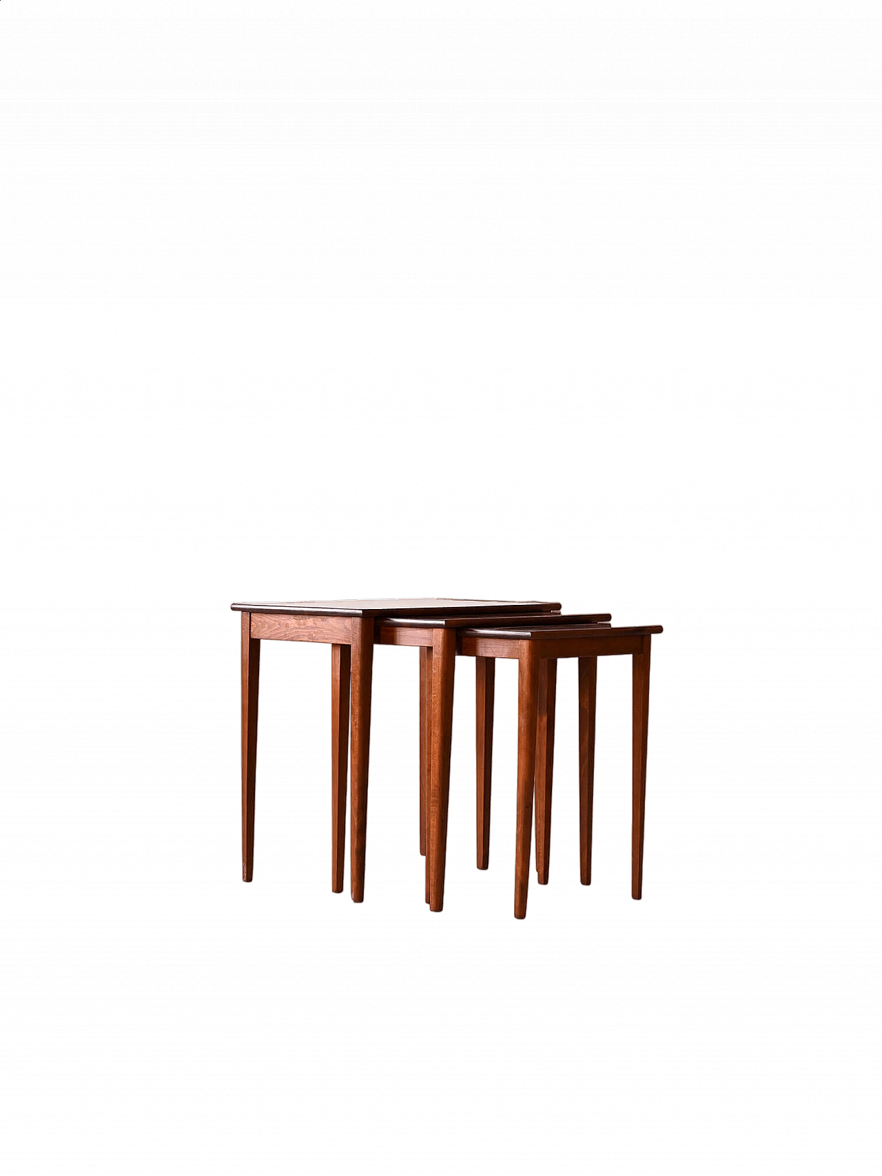 3 Scandinavian mahogany nesting tables, 1960s 11