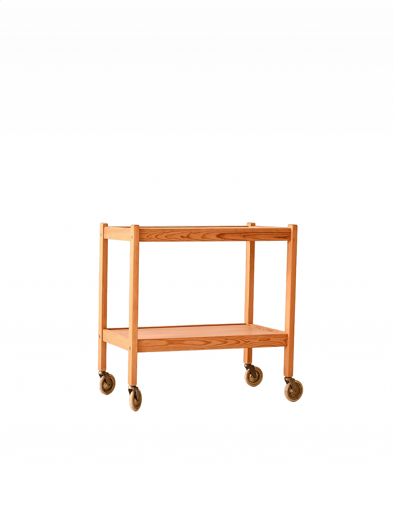 Scandinavian pine cart, 1960s 11