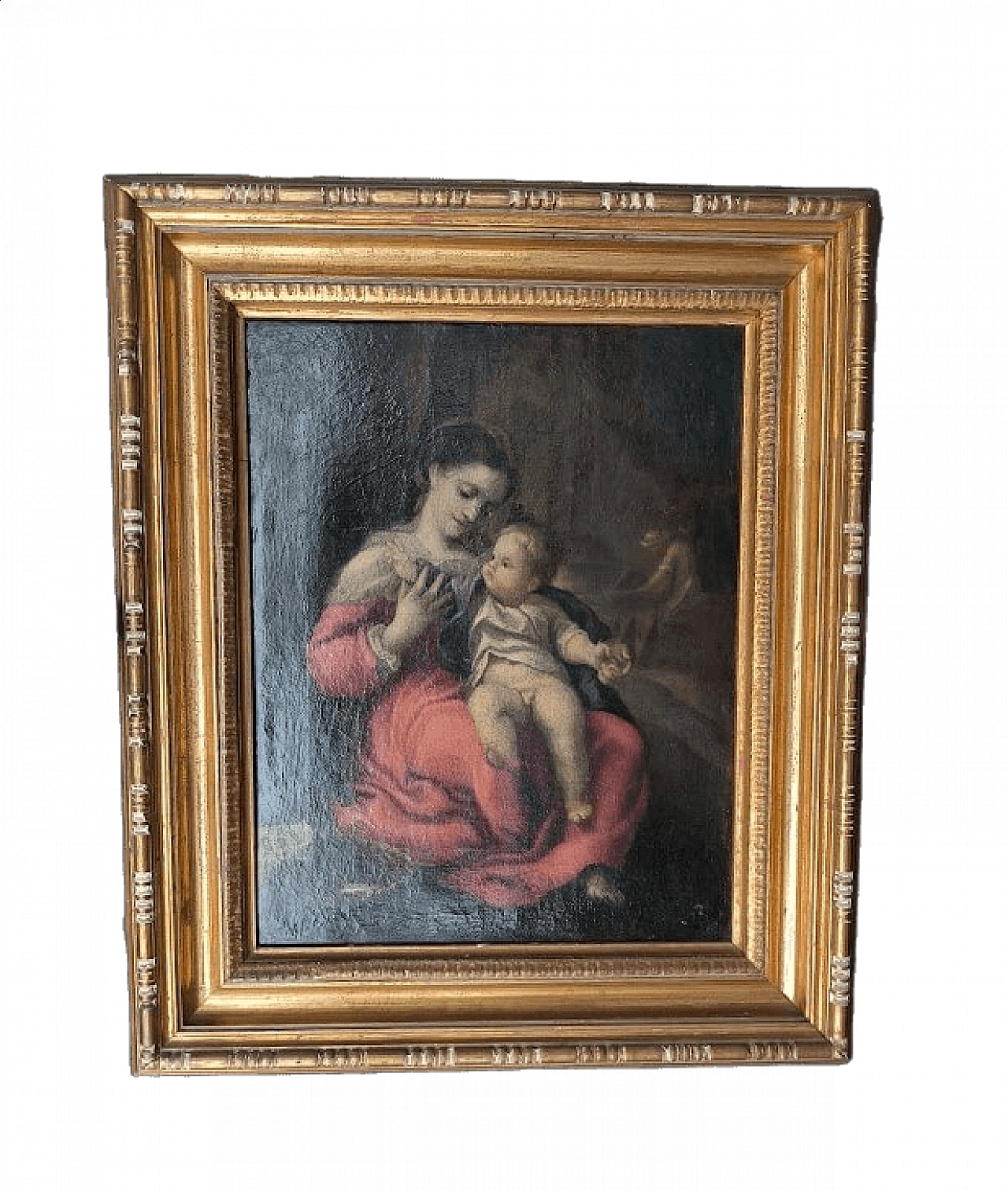 Reproduction of Correggio's Madonna of the Basket, oil painting on canvas, 17th century 5