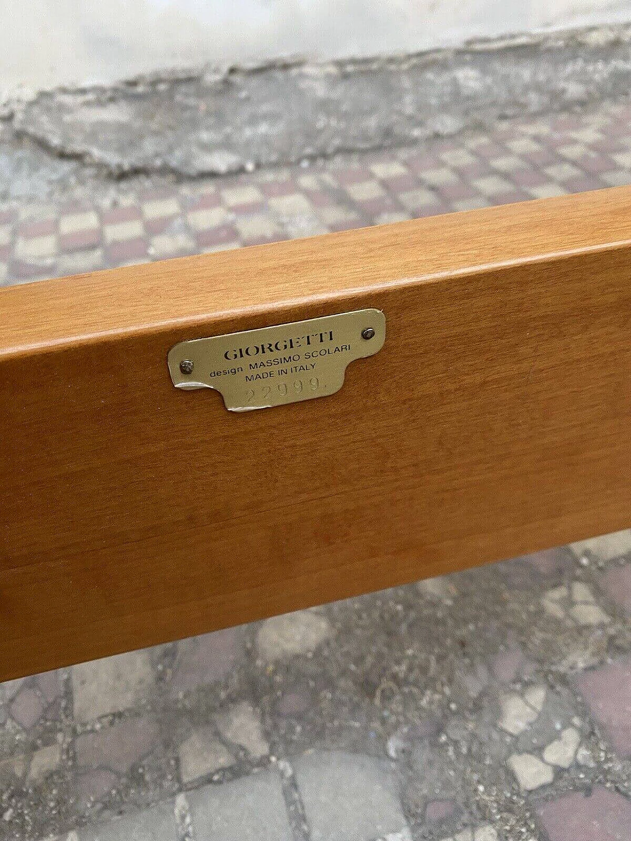 Single bed in wood, steel and wicker by Massimo Scolari for Giorgetti, 1980s 8