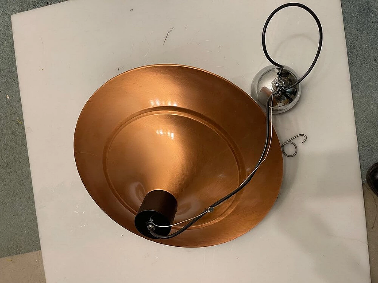 Copper pendant lamp, 1990s 6