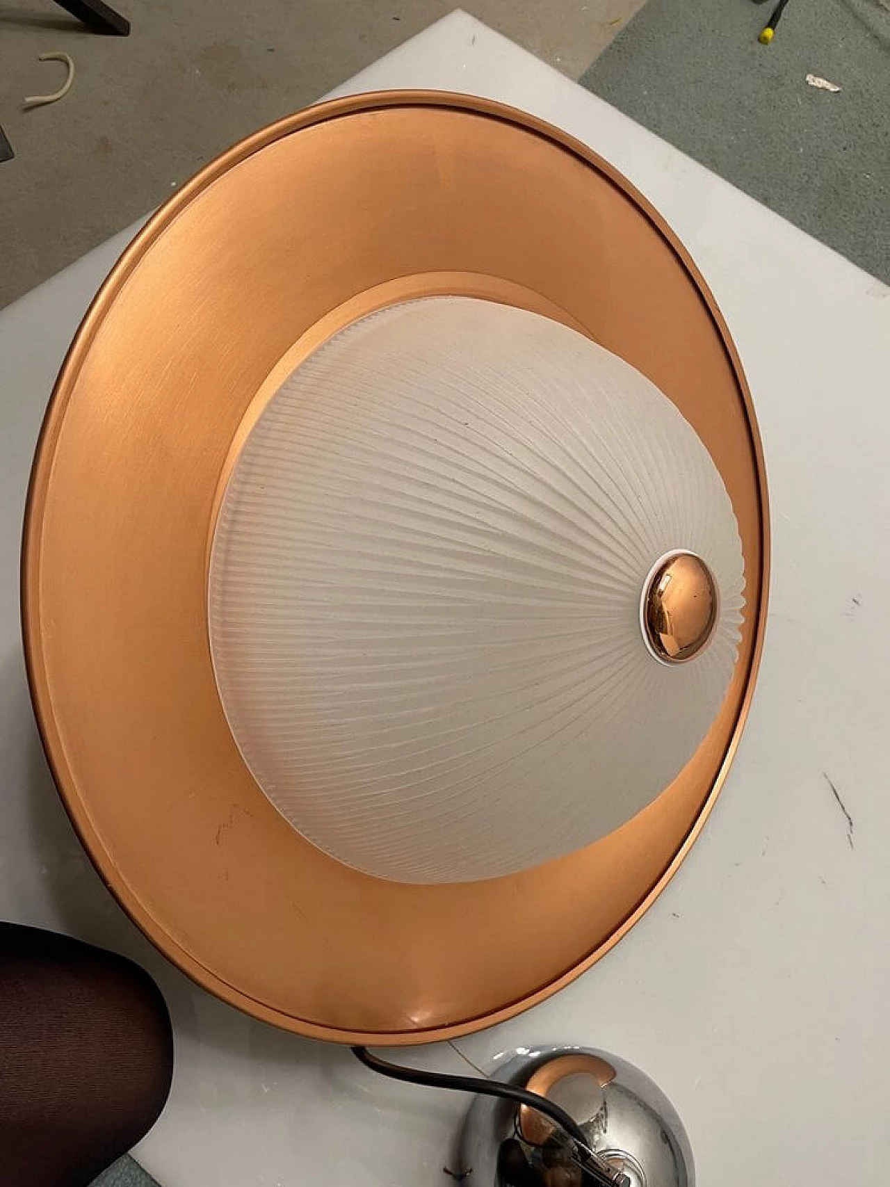 Copper pendant lamp, 1990s 7