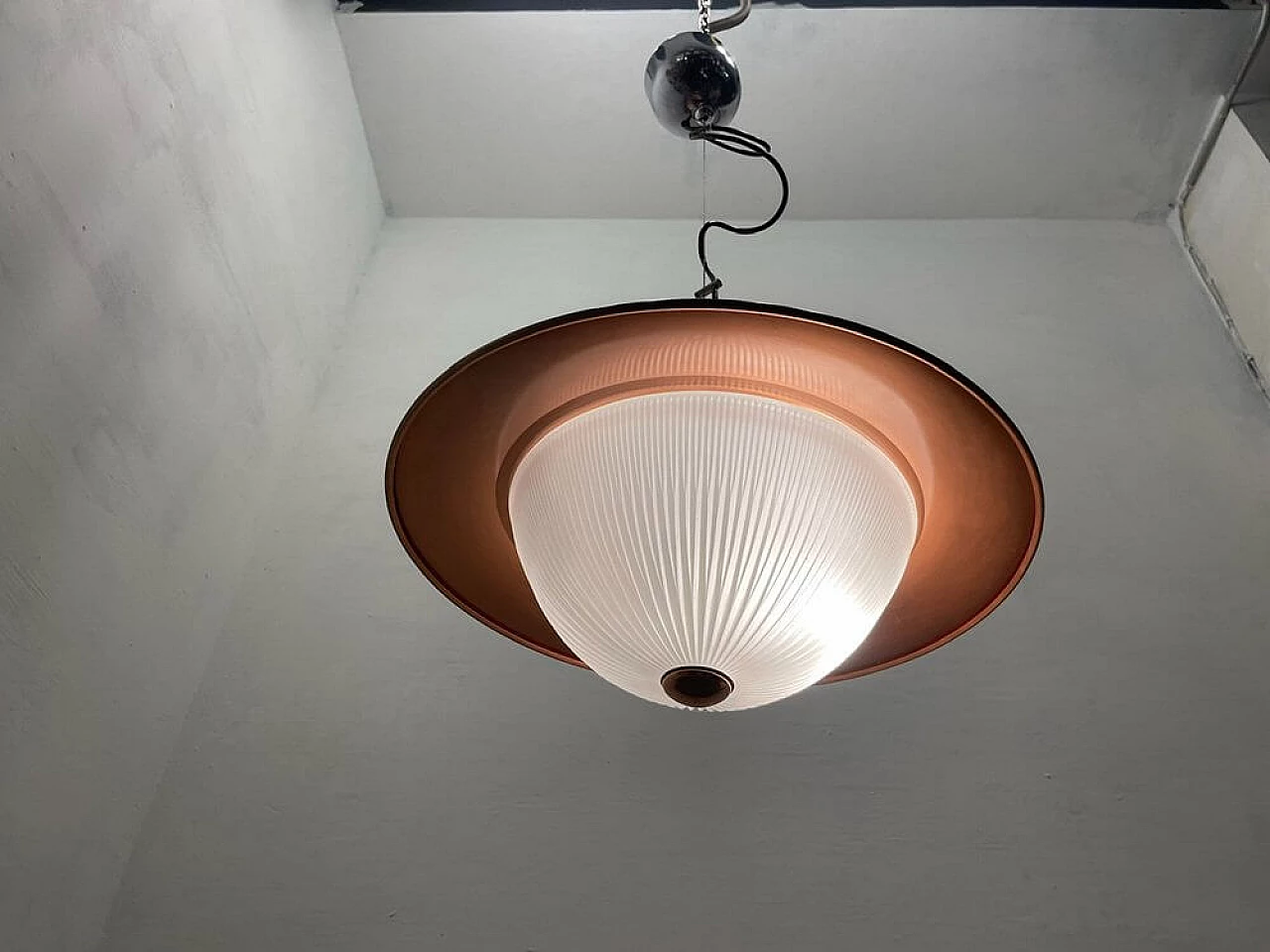 Copper pendant lamp, 1990s 8
