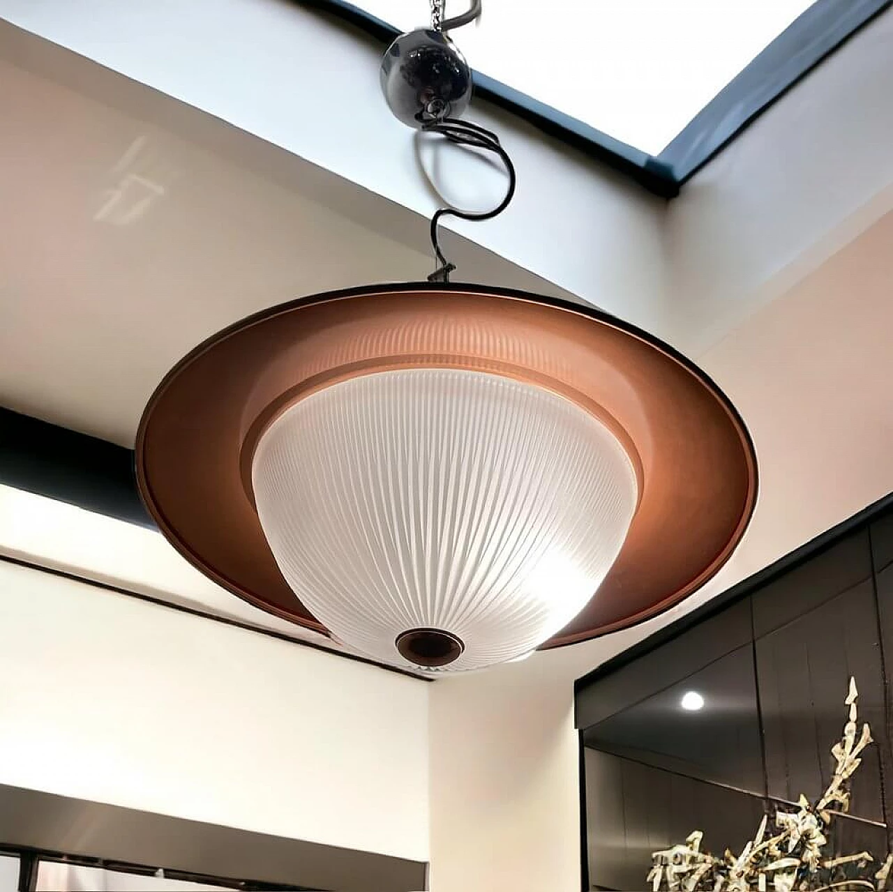 Copper pendant lamp, 1990s 9