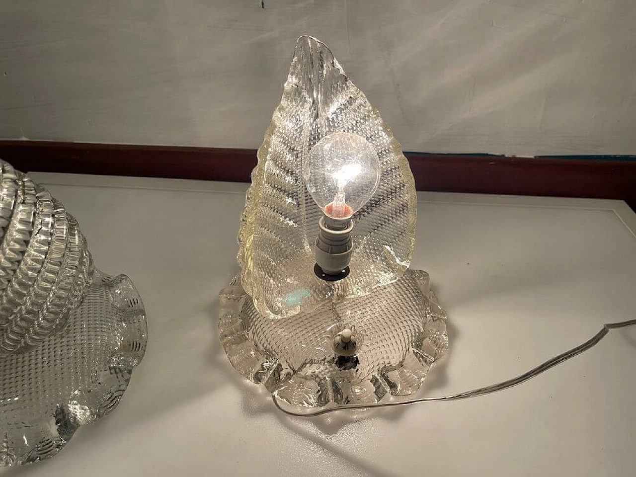 Coppia di lampade da tavolo in vetro di Murano di Ercole Barovier, anni '40 8