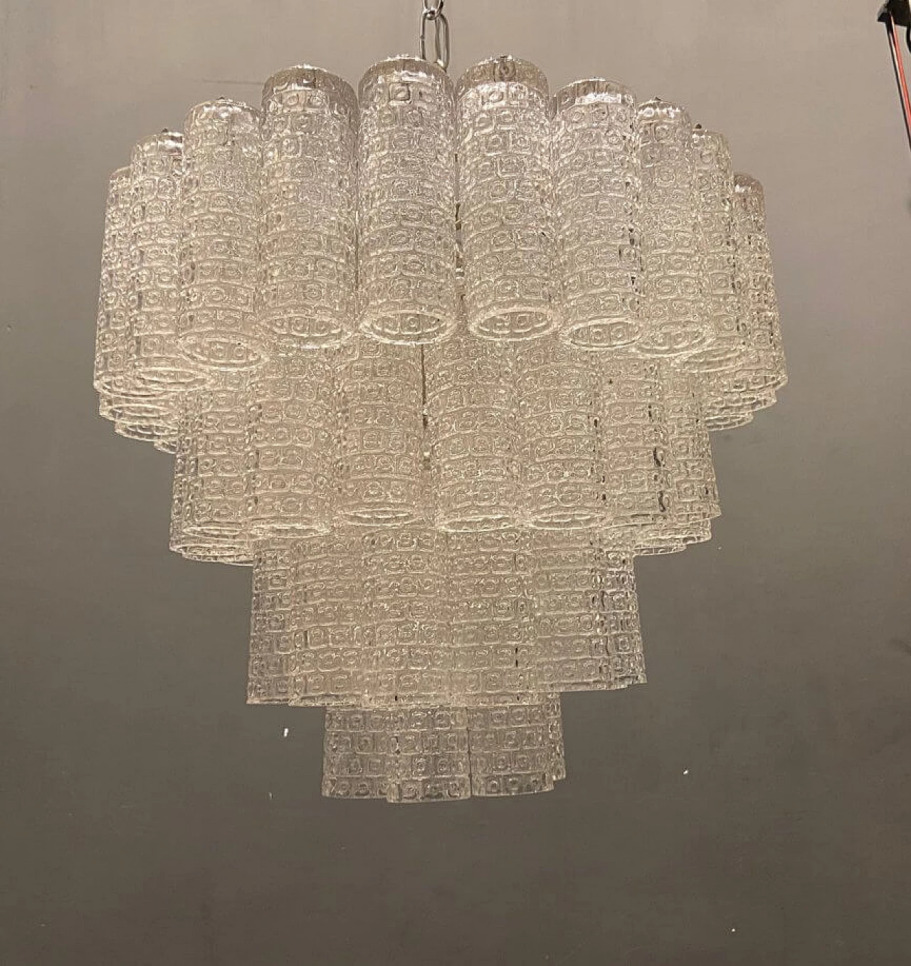 Lampadario in vetro di Murano di Toni Zuccheri, anni '60 2