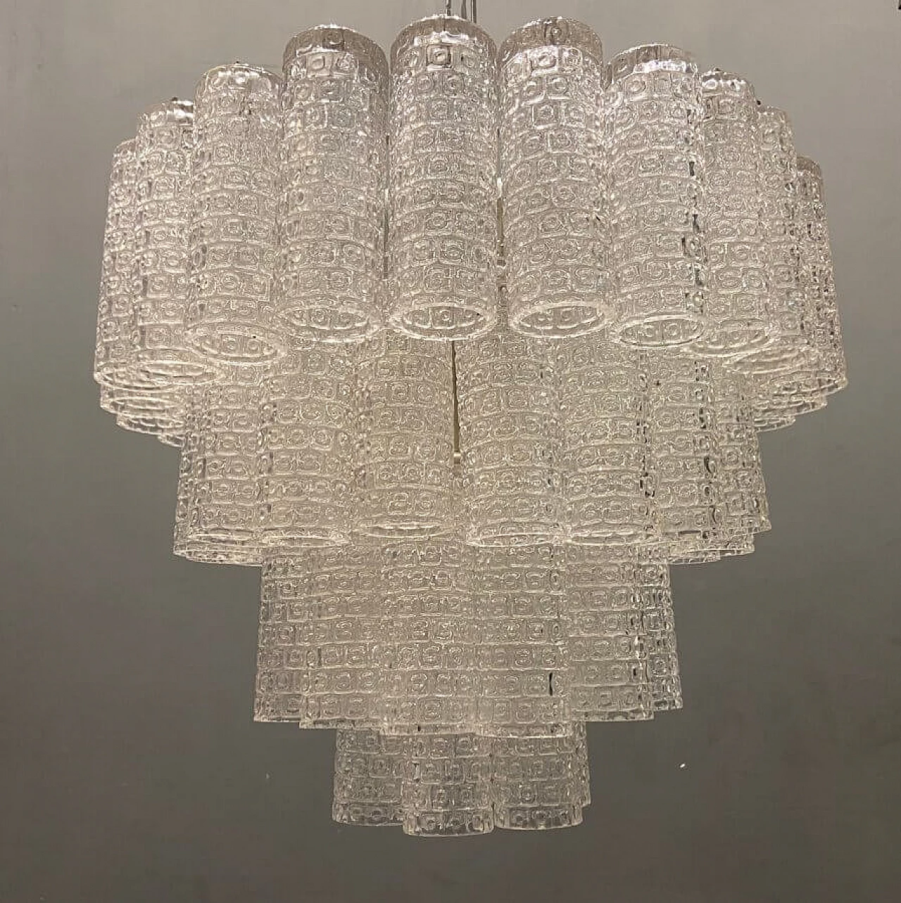 Lampadario in vetro di Murano di Toni Zuccheri, anni '60 4