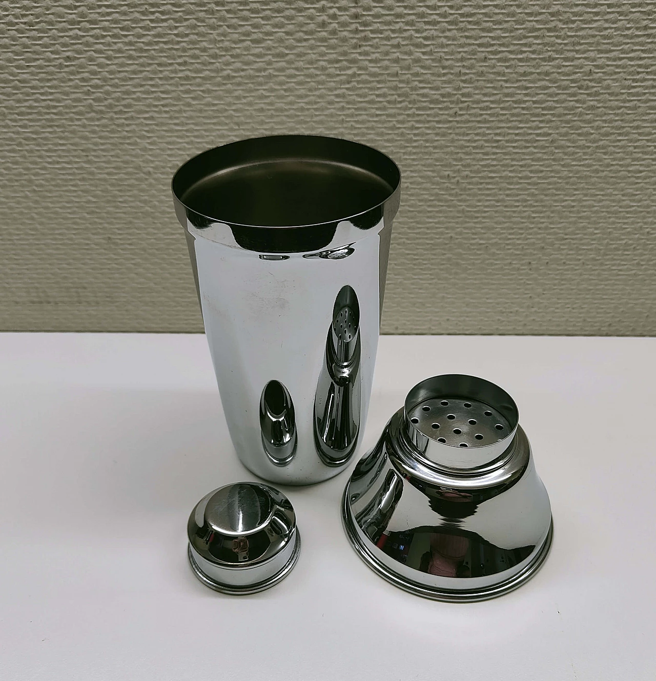 Shaker da cocktail in acciaio inossidabile di Alfra (Alessi), anni '50 2