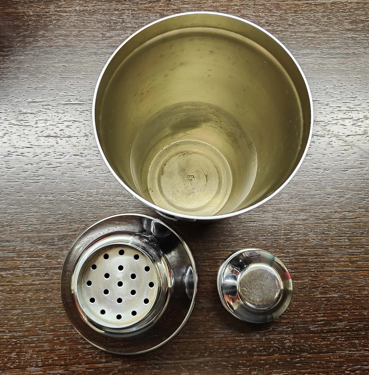 Shaker da cocktail in acciaio inossidabile di Alfra (Alessi), anni '50 4