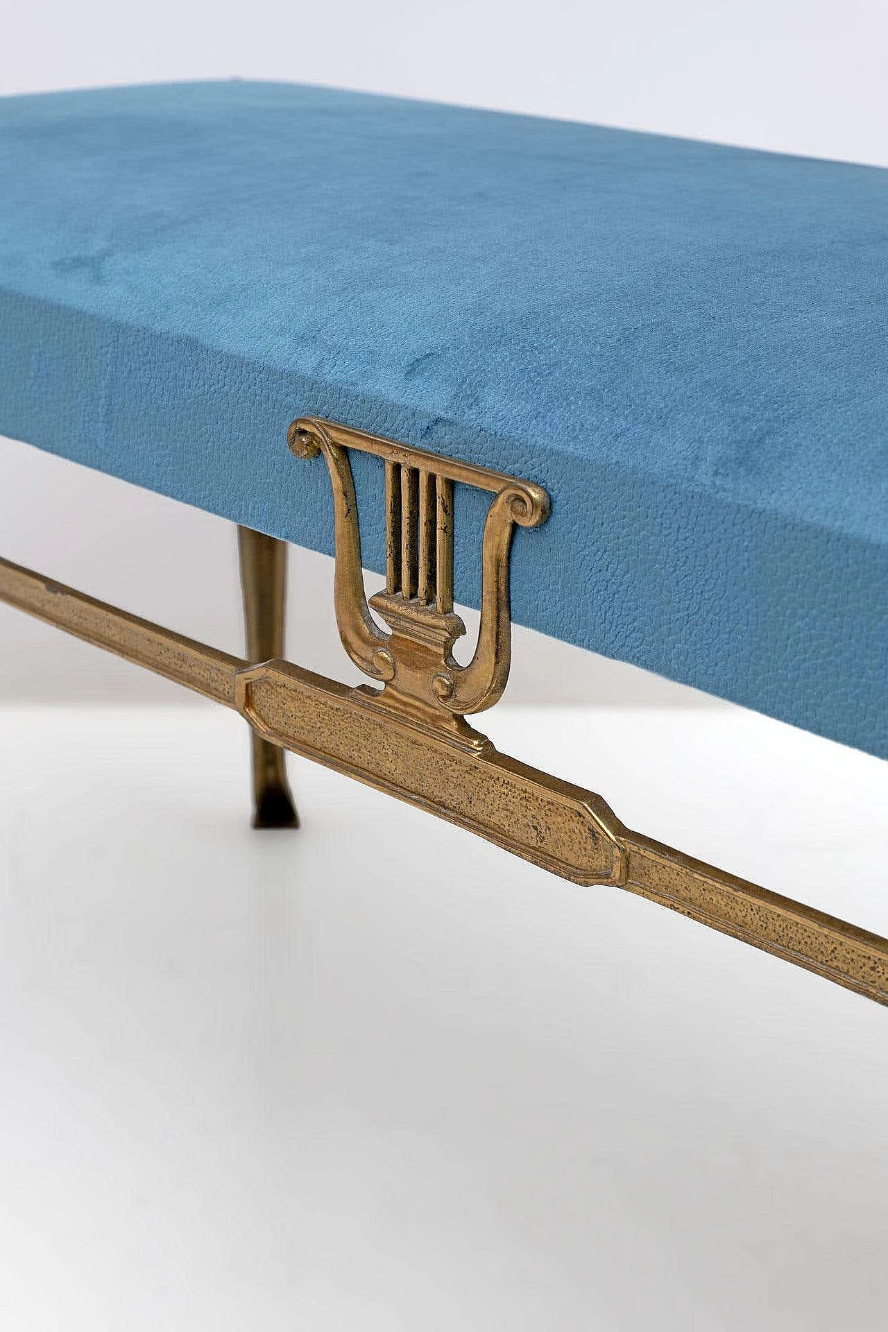 Bronze and brass bench on four swan-shaped feet, 1950s 7