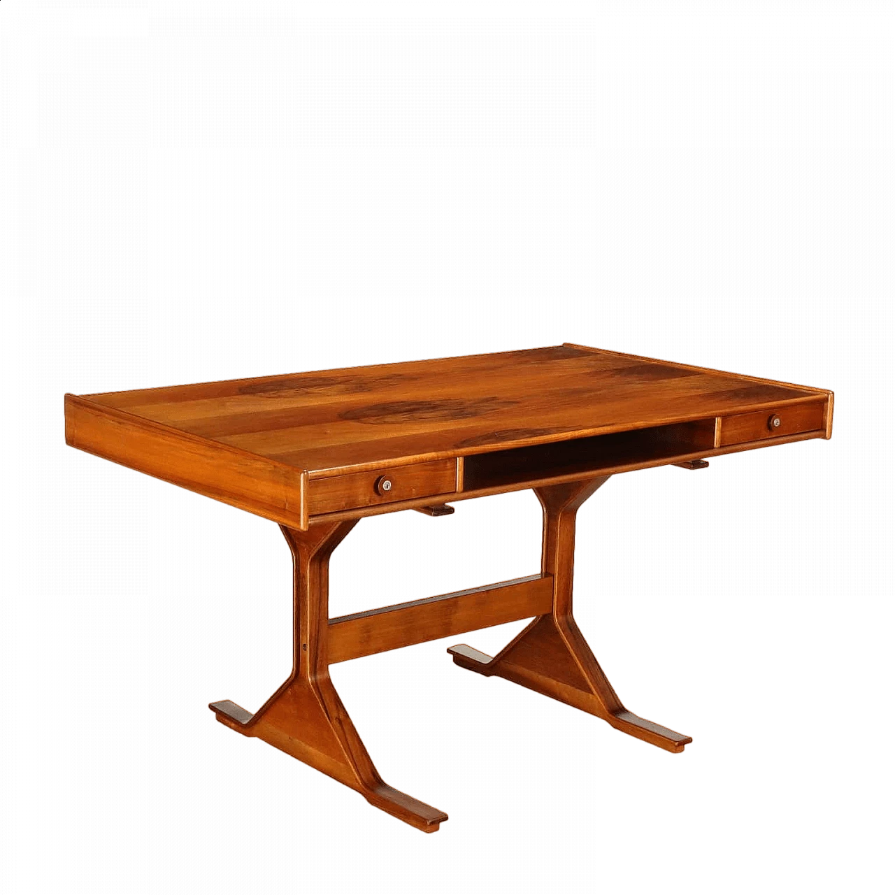 Walnut veneered desk 530 by Gianfranco Frattini for Bernini, 1960s 11