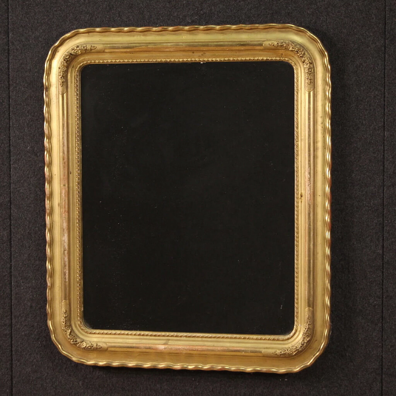 Specchiera a vassoio con cornice in legno e gesso, seconda metà '800 8