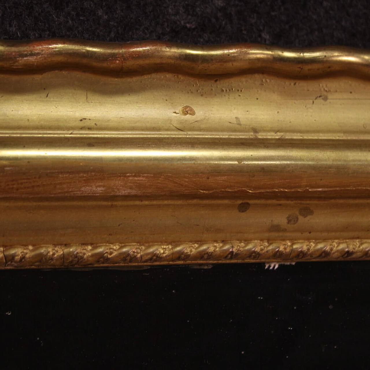 Specchiera a vassoio con cornice in legno e gesso, seconda metà '800 11