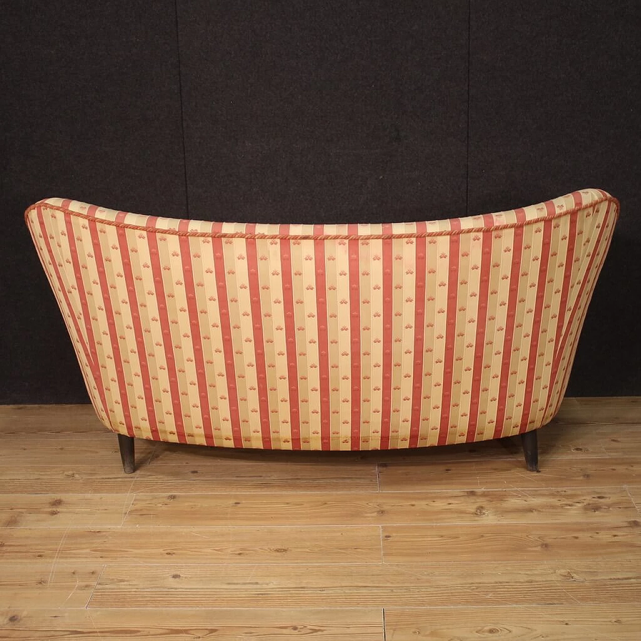 Pair of armchairs and fabric sofa in the style of Gio Ponti, 1960s 6