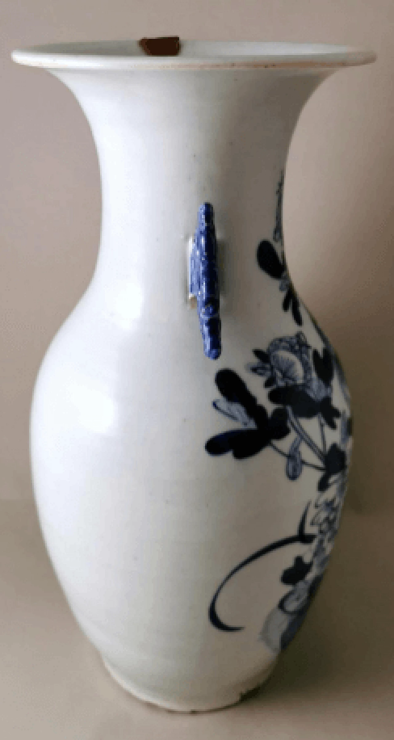 Vaso a balaustro cinese in porcellana con decoro blu cobalto, fine '800 7