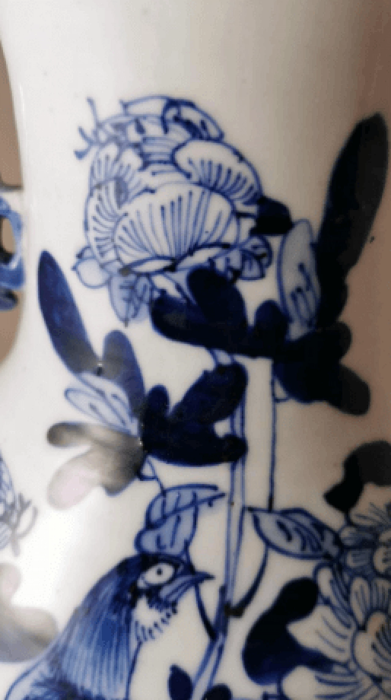 Vaso a balaustro cinese in porcellana con decoro blu cobalto, fine '800 13