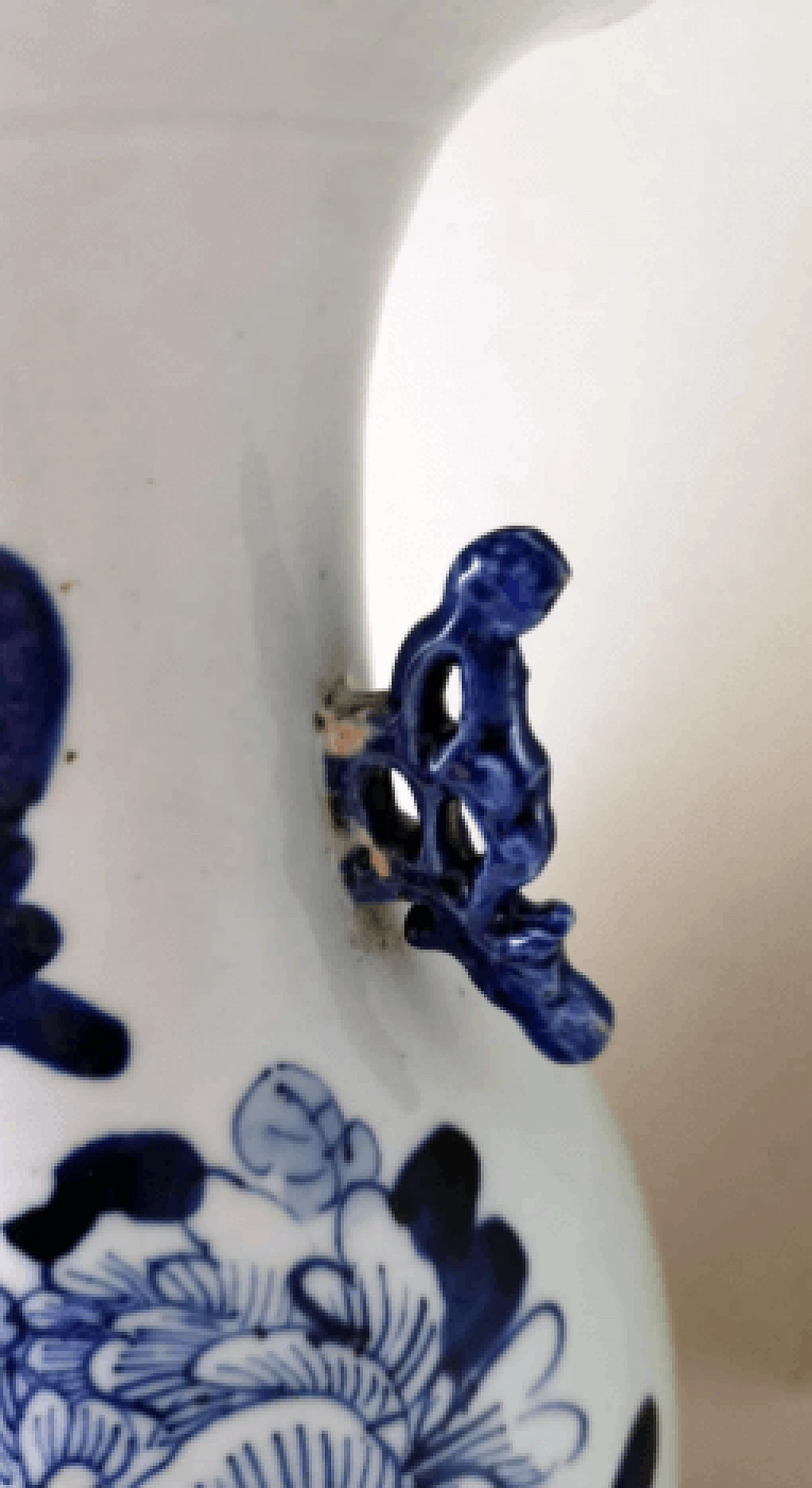 Vaso a balaustro cinese in porcellana con decoro blu cobalto, fine '800 14