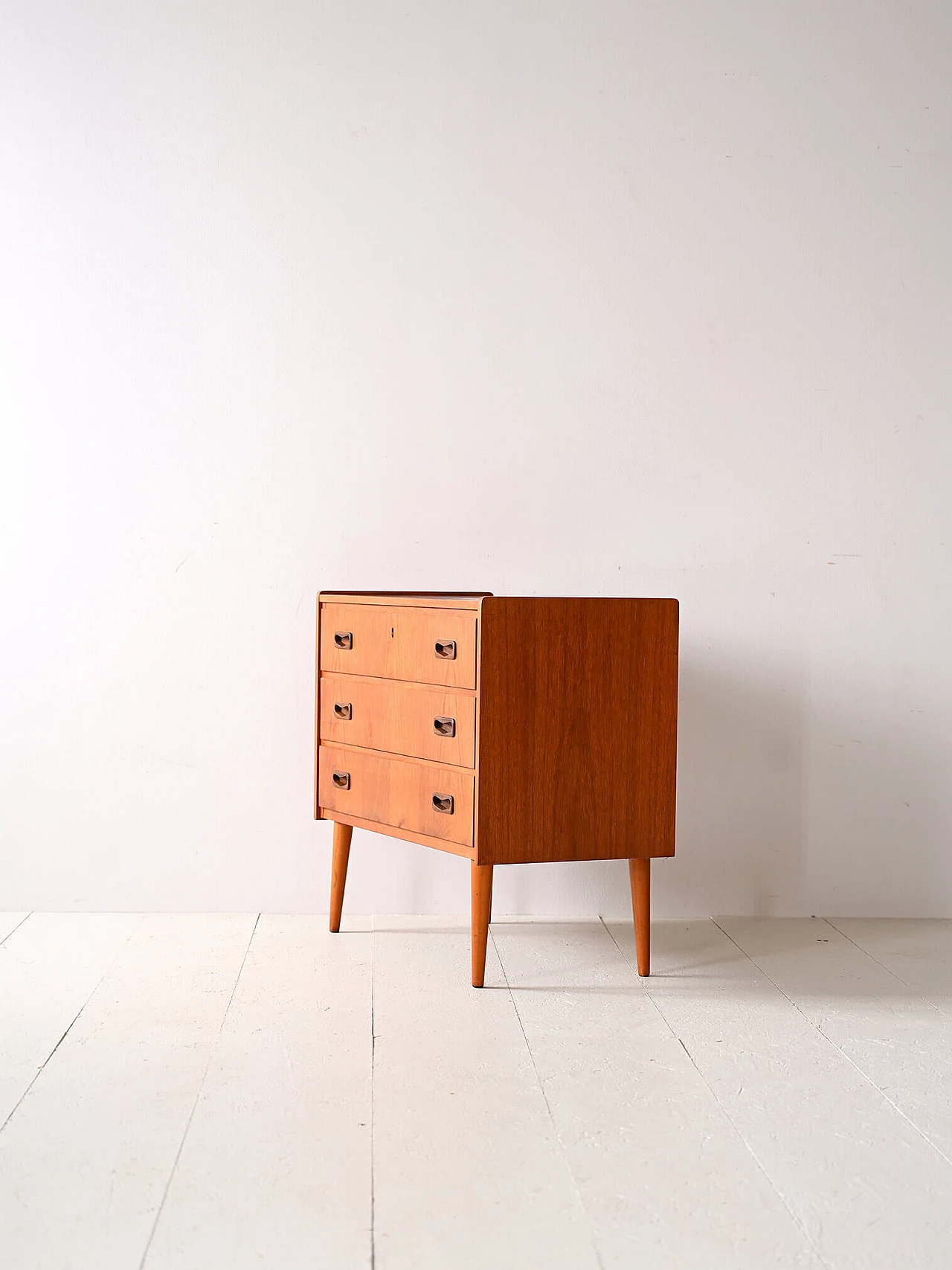 Cassettiera scandinava in teak, anni '60 4