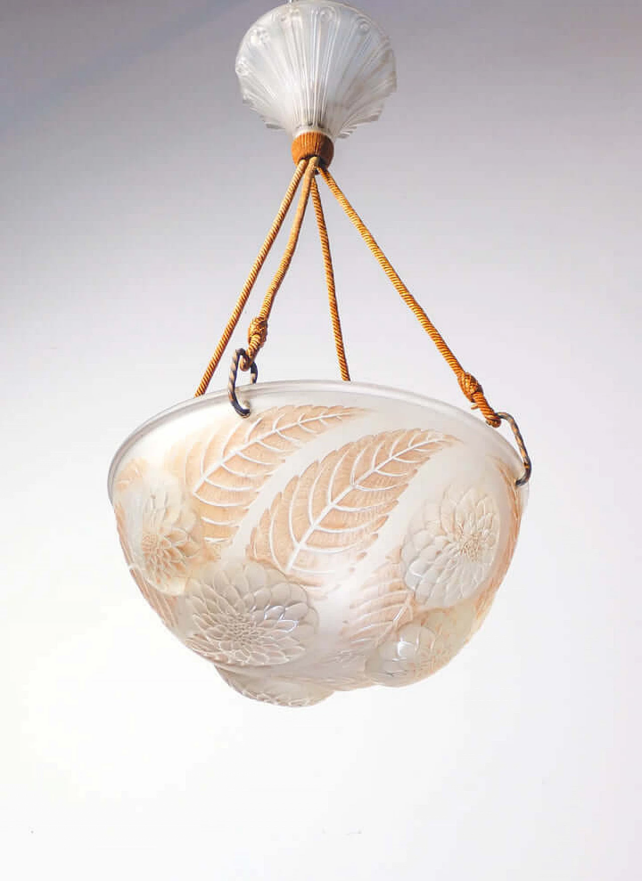Dahlias 2459 chandelier by René Lalique, 1920s 2
