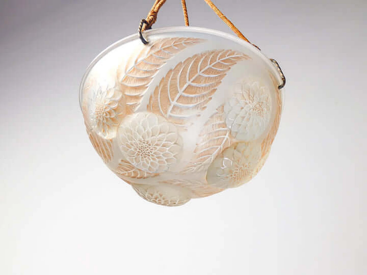 Dahlias 2459 chandelier by René Lalique, 1920s 3