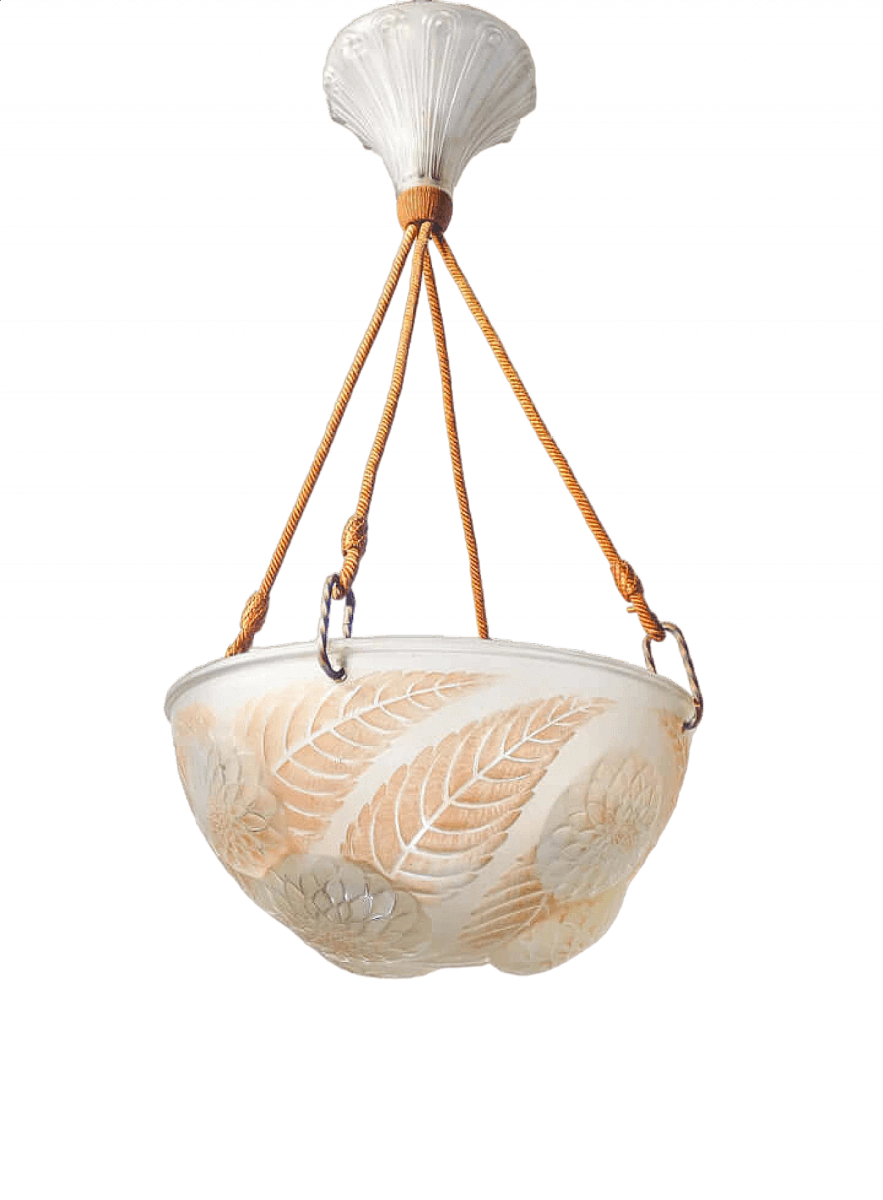 Dahlias 2459 chandelier by René Lalique, 1920s 9