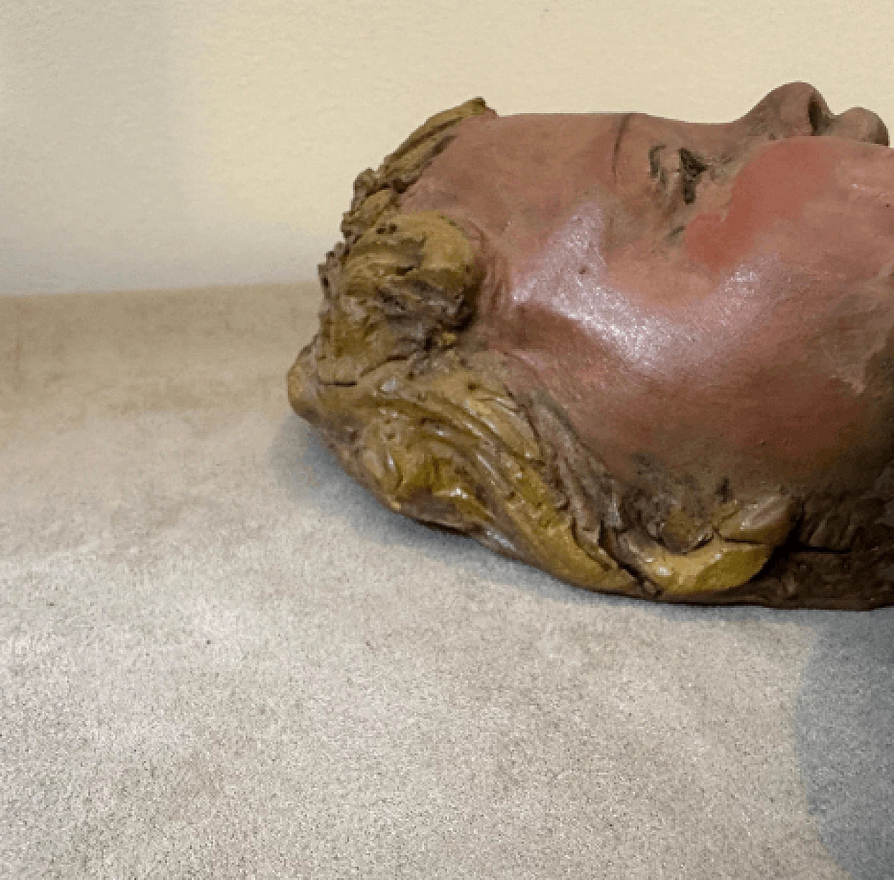 Sicilian Baroque style terracotta putto head sculpture, 1930s 6