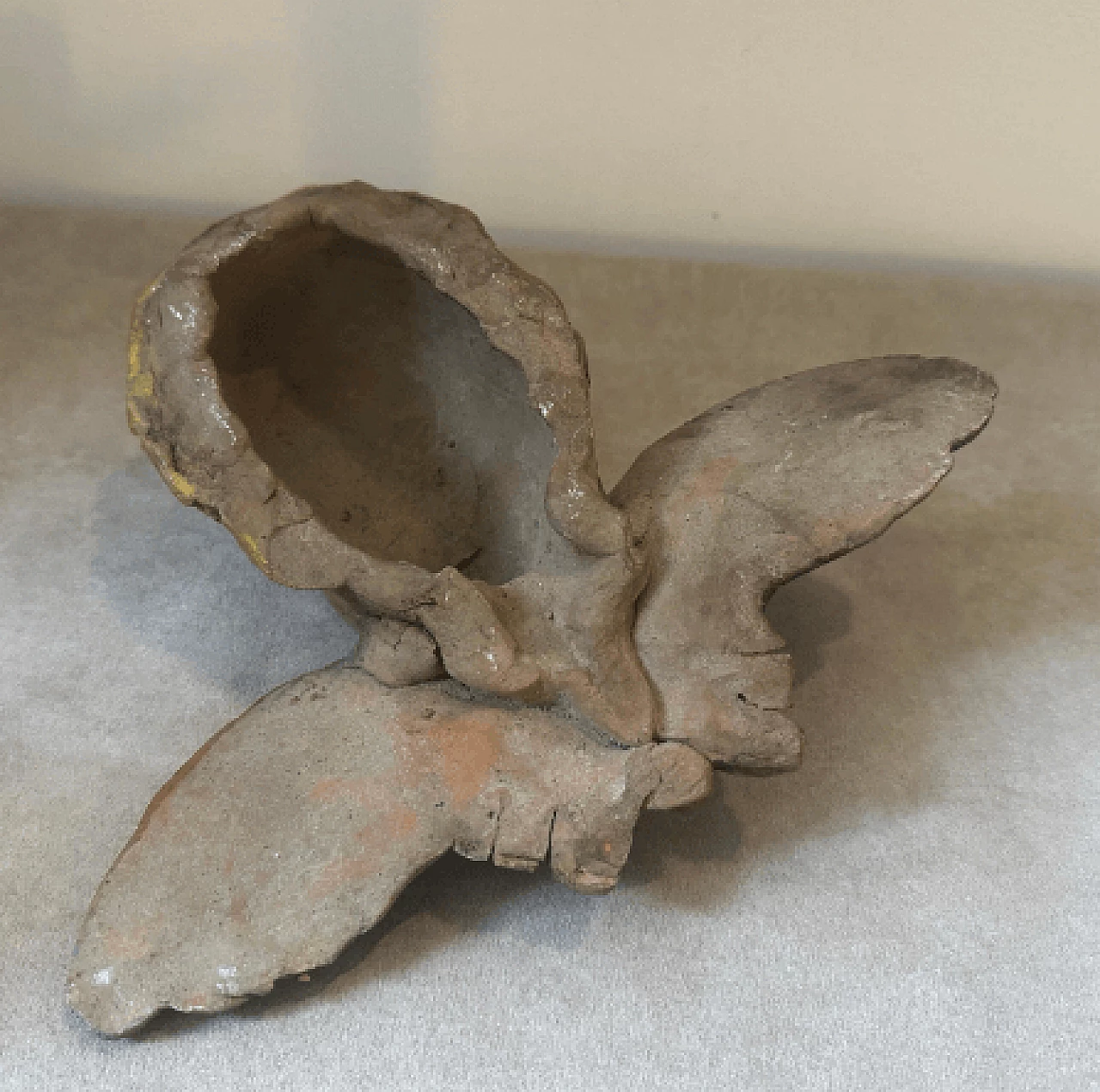 Sicilian Baroque style terracotta putto head sculpture, 1930s 8