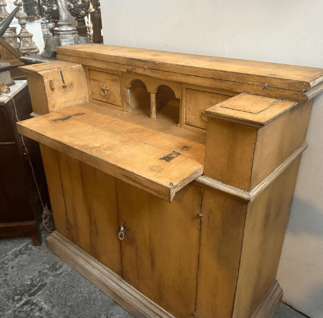 Louis Philippe orange lacquered wood secrétaire, late 19th century 6