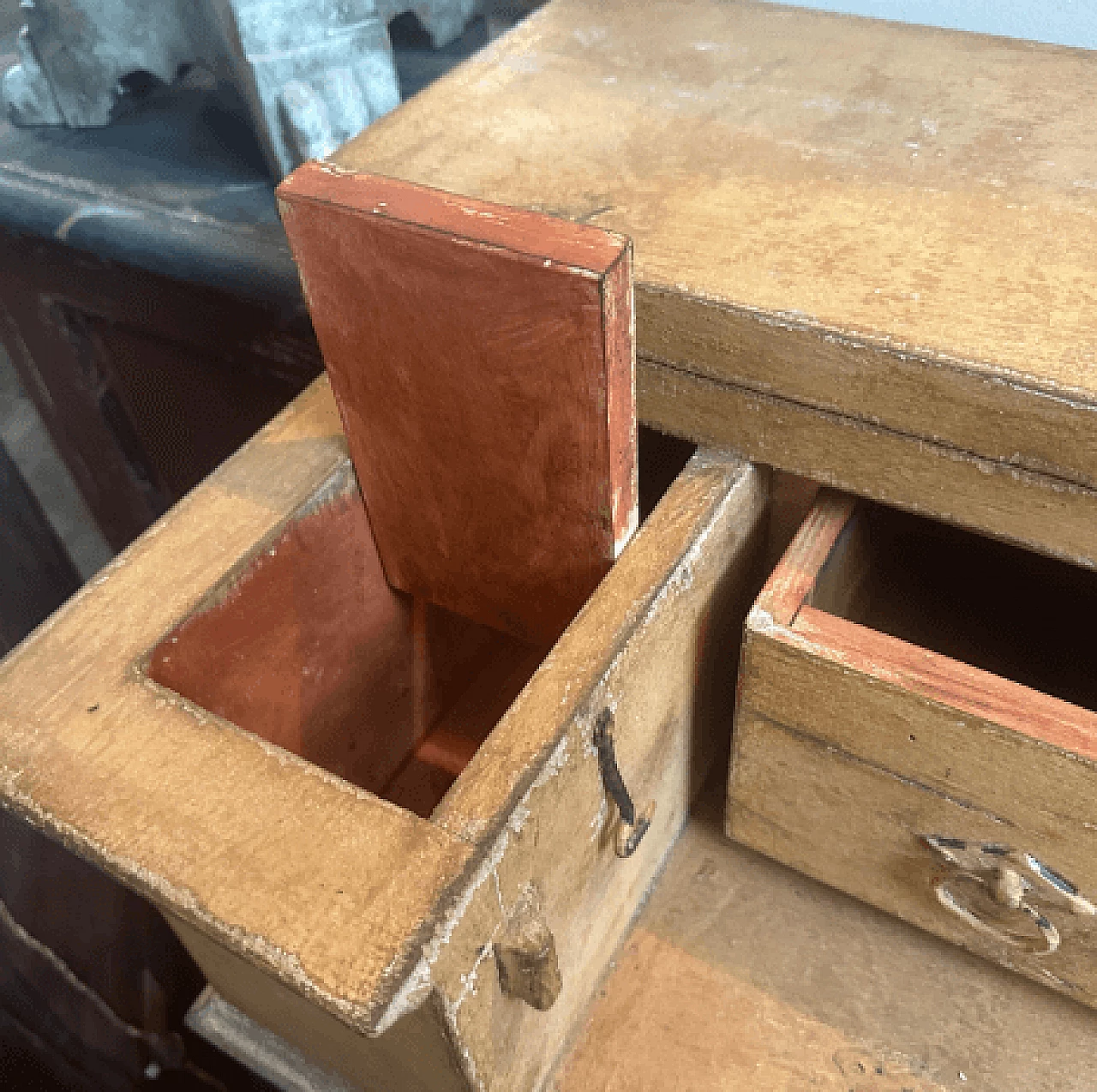 Louis Philippe orange lacquered wood secrétaire, late 19th century 7