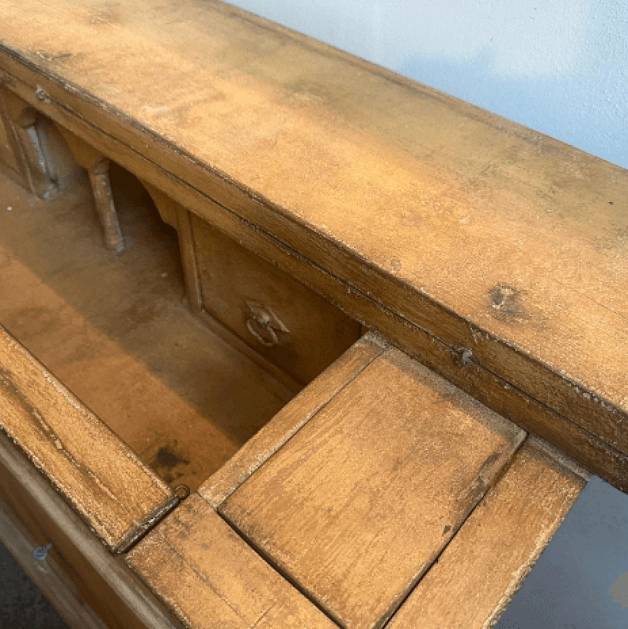 Louis Philippe orange lacquered wood secrétaire, late 19th century 13