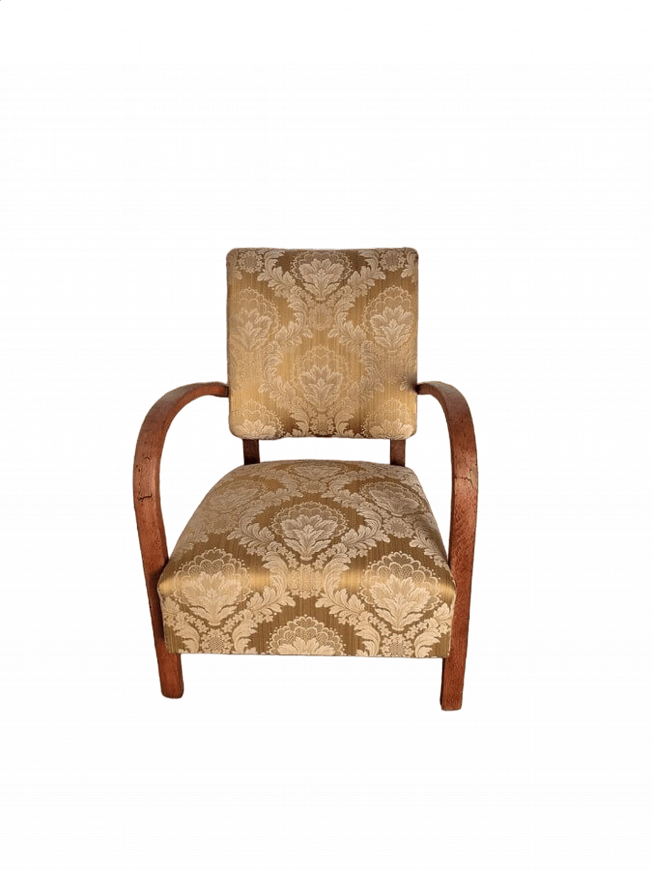 Armchair with wooden frame, 1940s 14