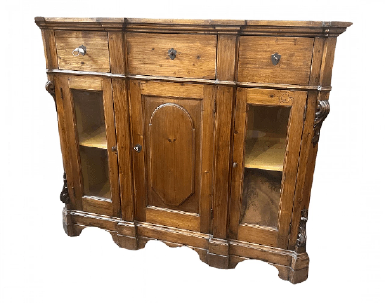 Sicilian Louis Philippe carved spruce sideboard, late 19th century 1