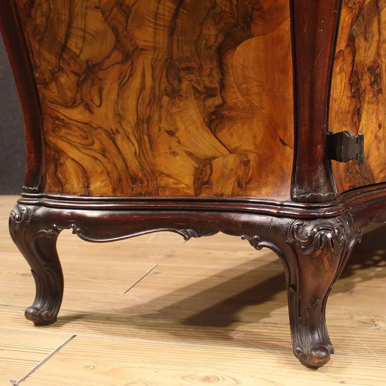 Walnut, briar and beech urn flap desk, 1960s 9