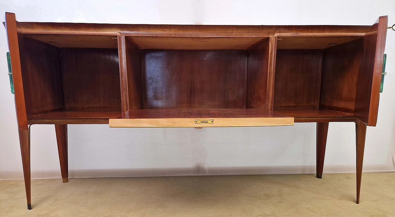Mahogany sideboard with central maple flap attributed to Gianni Moscatelli, 1950s 10