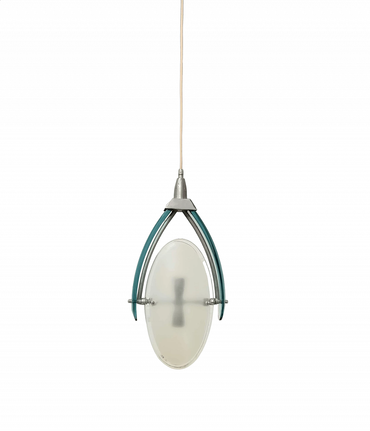 Lampadario in cristallo con vetri basculanti nello stile di Max Ingrand, anni '60 10