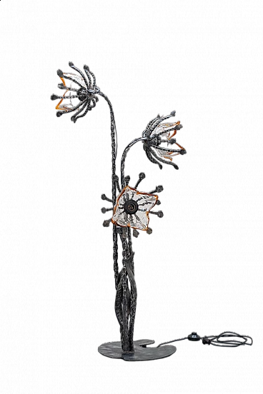 Brutalist-style floor lamp by Mazzega, 1960s