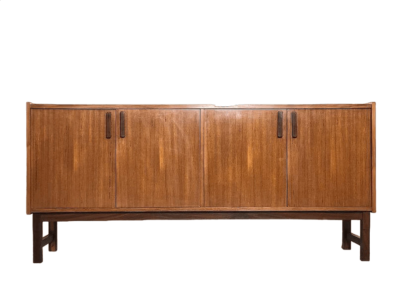 Credenza in legno impiallacciato teak con ante, anni '60 16