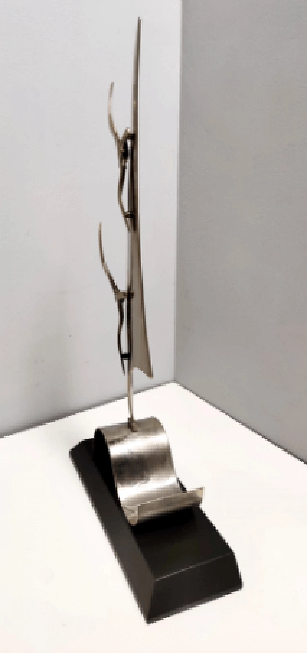 Nickel-plated brass sailboat and seagulls sculpture, 1940s 6