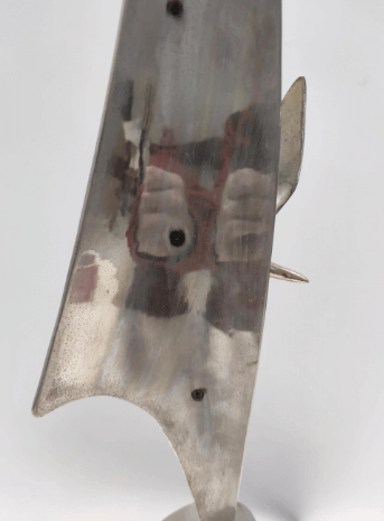 Nickel-plated brass sailboat and seagulls sculpture, 1940s 10