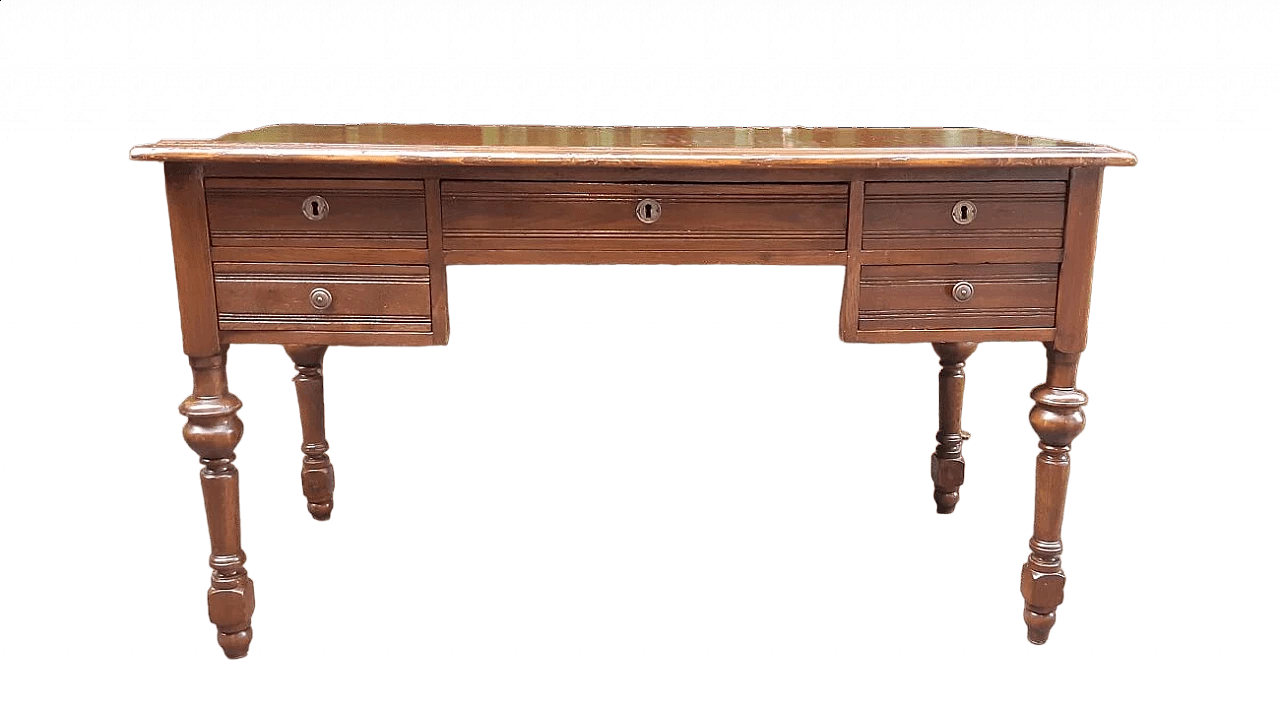 Viennese oak writing desk, second half of the 19th century 10