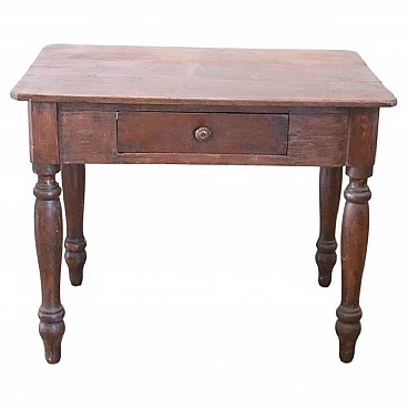 Solid poplar wood writing desk, 19th century
