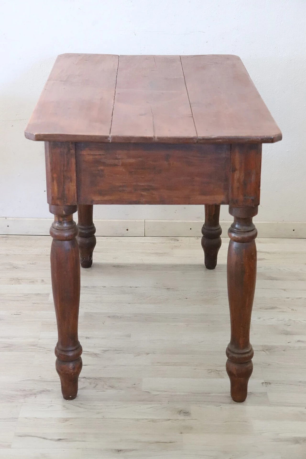 Solid poplar wood writing desk, 19th century 3