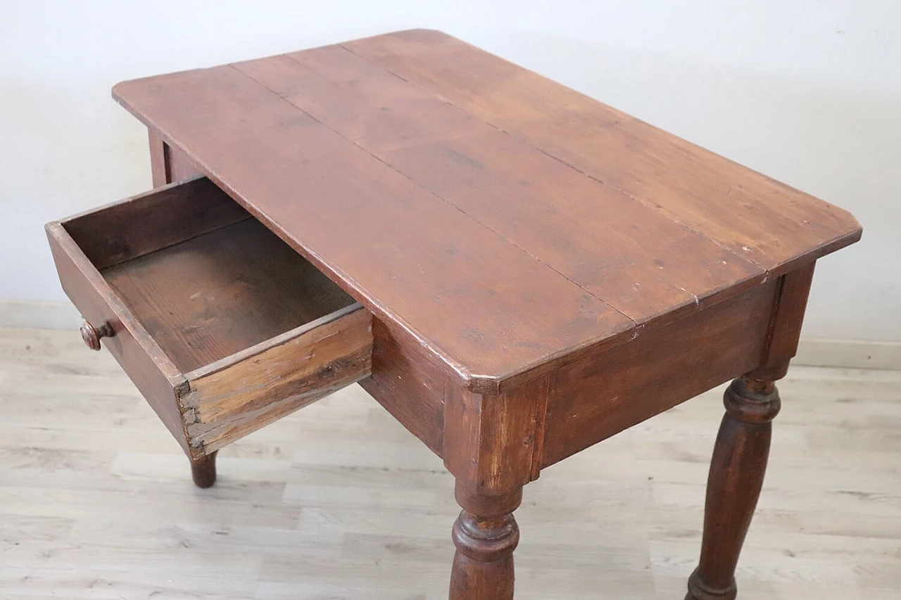 Solid poplar wood writing desk, 19th century 6