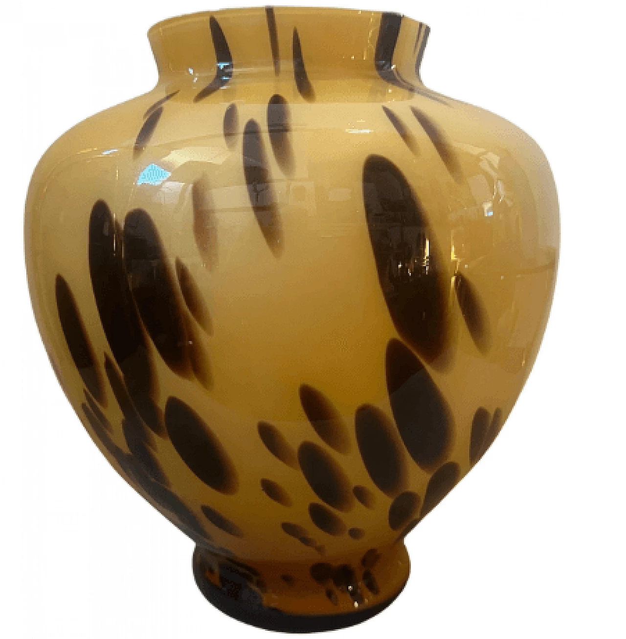 Tortoiseshell-effect Murano glass vase, 1970s 1